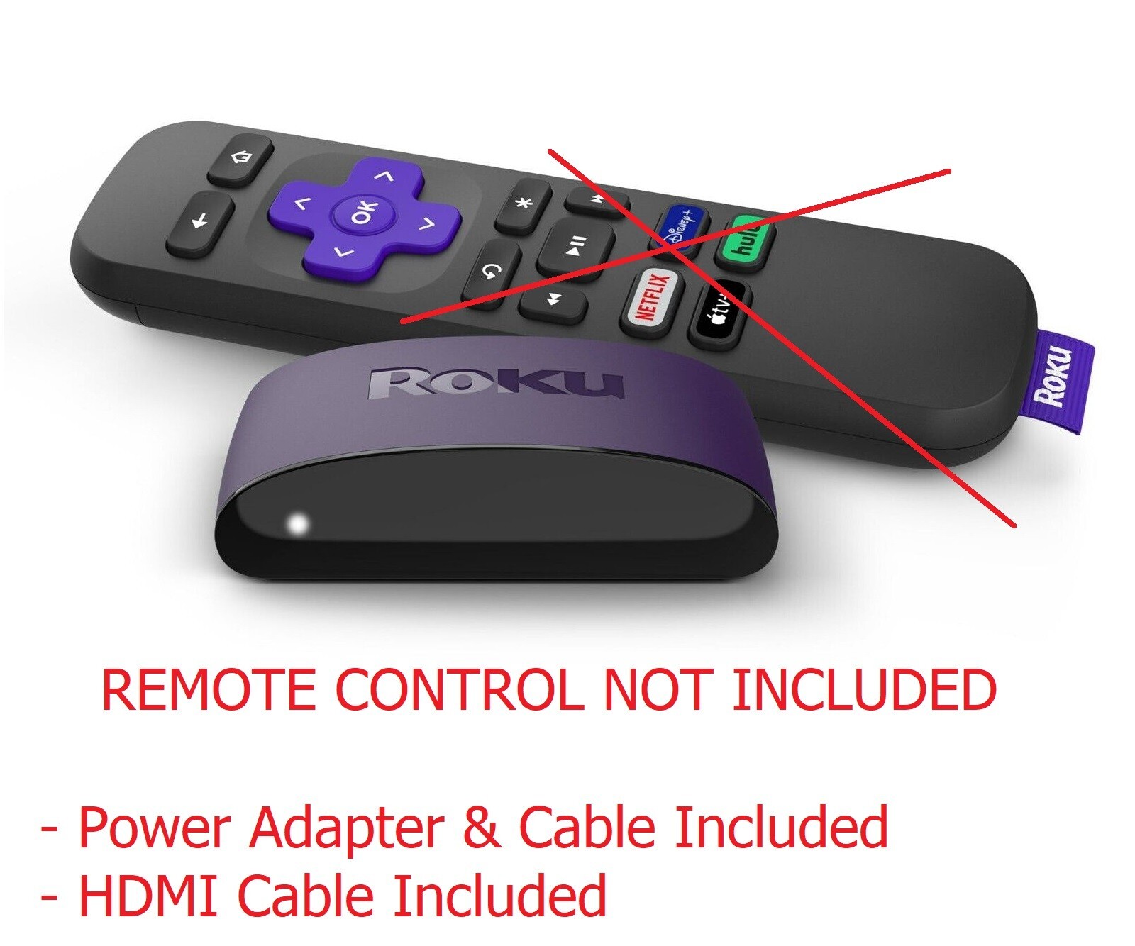 Roku 3930X HD Streaming Media Player - Purple [MISSING REMOTE CONTROL !]™