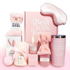 Relaxing Care Self Care Gifts Basket for Mothers Day, Birthday Gifts for Women