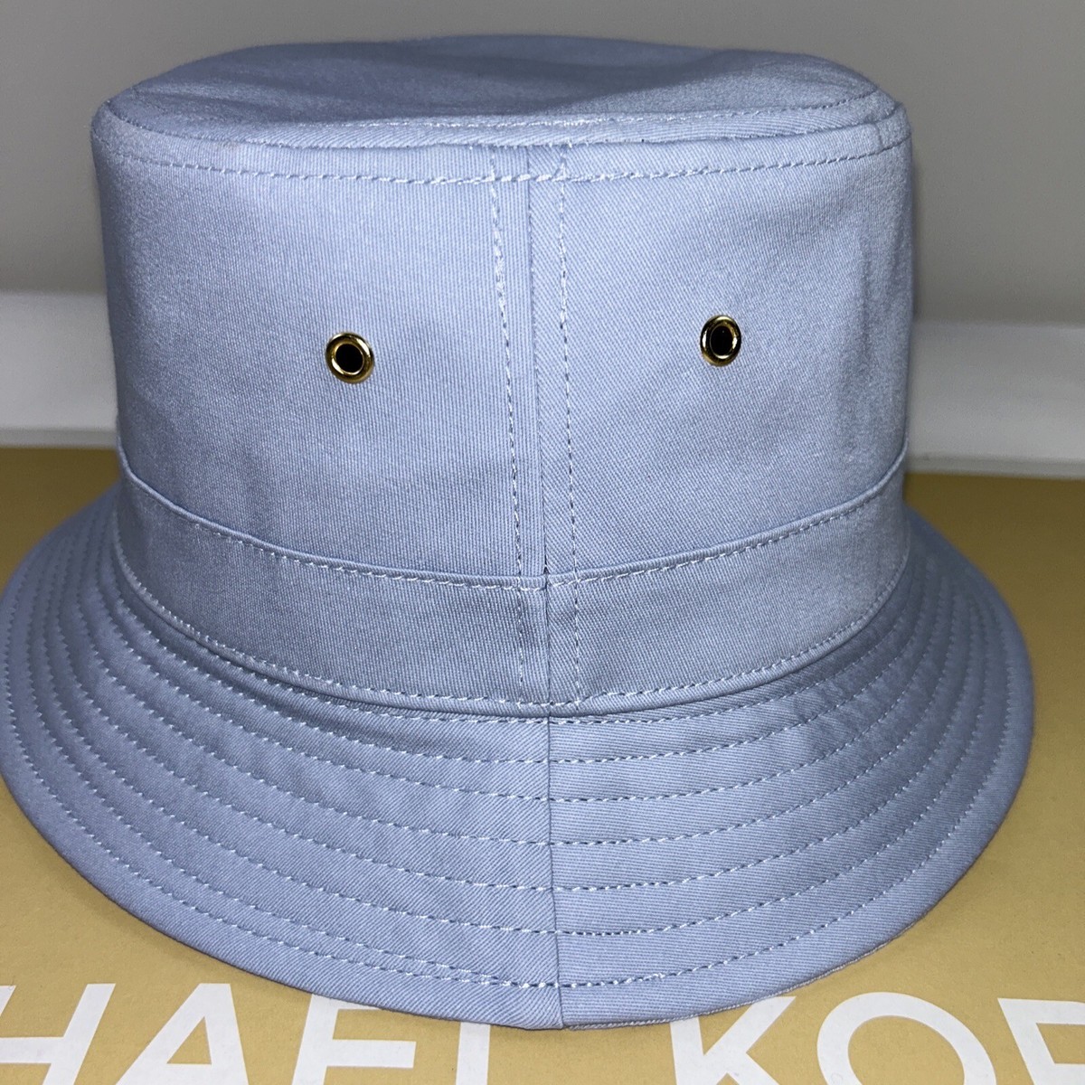 Authentic Michael Kors Light Blue Monogram Bucket Hat Topi MLB NY MONOGRAM NAVY BLUE 2 BUCKET HAT 100% ORIGINAL  main image 2