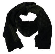DOLCE & GABBANA Scarf Two Tone Knitted Men Neck Wrap Shawl 220cm x 35cm 830usd