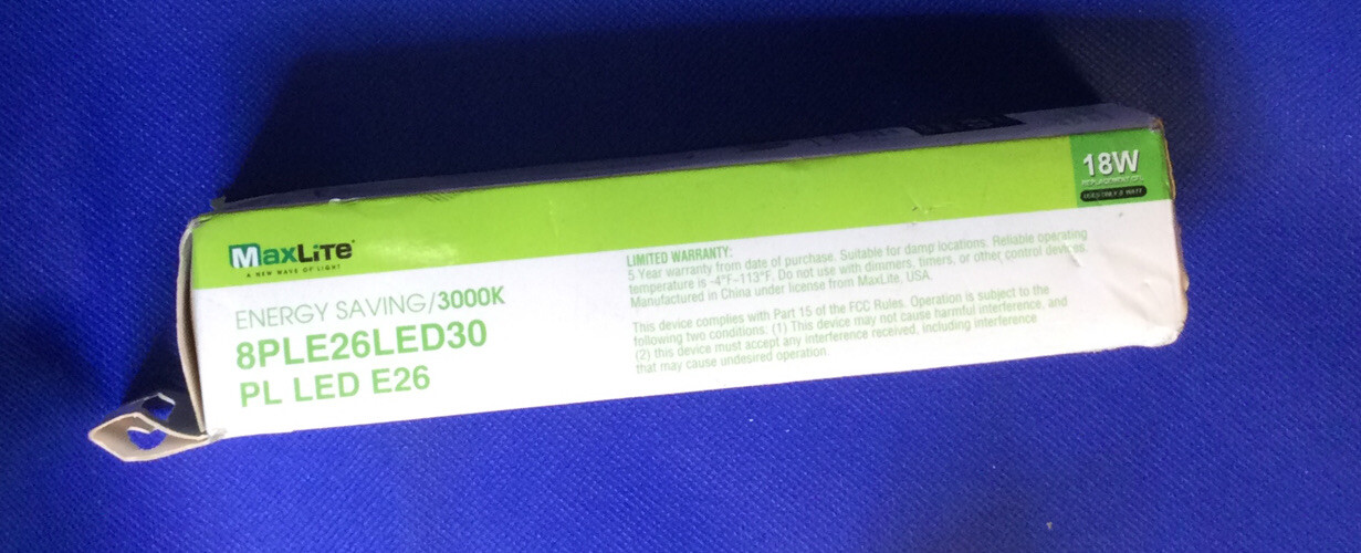 MaxLite 8PLGU26LED30 PL LED E26  920 Lumens