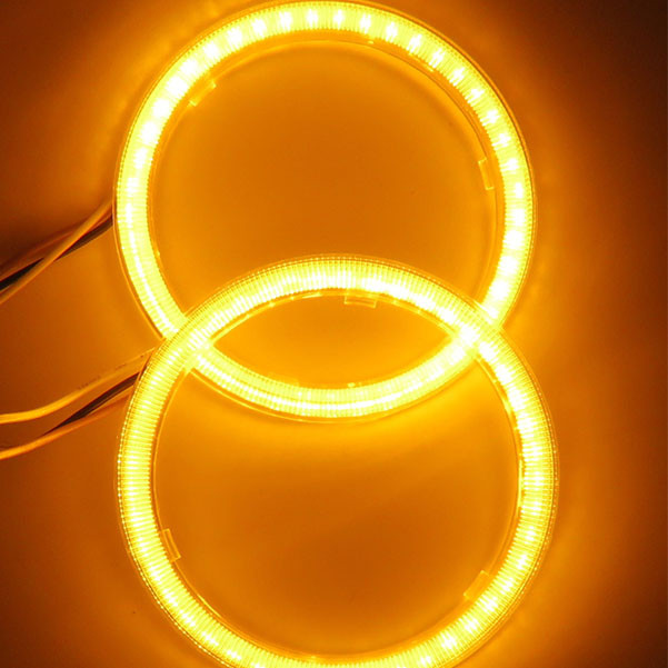 PRTEK 70mm COB Led Angel Eyes Headlight Halo Ring Warning Lamp 353 Projector Lens Price In India - Foto 7