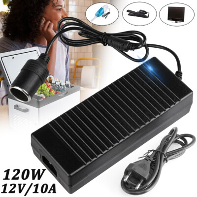 AC 220V auf DC 12V Spannungwandler 10A KFZ Netzadapter für Kühlbox Kompressor