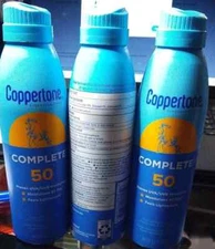3 pack Coppertone Complete SPF 50 Moisturizing Sunscreen Spray 5.5oz Exp 02/2026