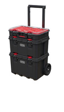 Keter Stack N Roll Modular Wheeled Tool Box Case Organiser Set KETSNRMOD 250927