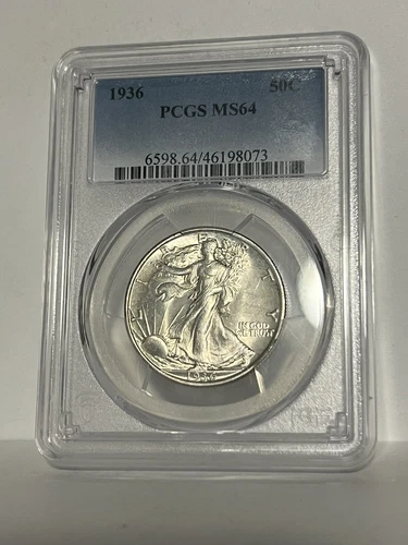 1936-P Walking Liberty Silver Half Dollar-PCGS Graded MS64