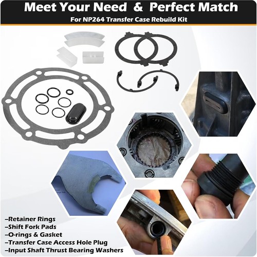 Fits GM Chevy Cadillac NP246 Transfer Case Bearing Seal Rebuild Kit - Picture 12 of 18