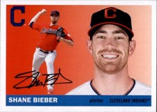 2020 Topps Archives SHANE BIEBER 1955 Style Base Card Indians #36