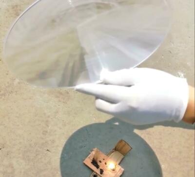 310mm Dia Large Optical PMMA Plastic Big Solar Fresnel Lens Magnifying Glass