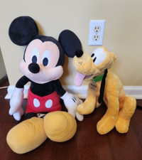 disney mickey mouse and pluto plush