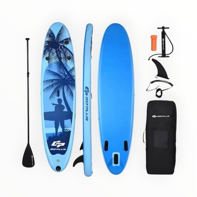 Costway SUP Inflatable Stand Up Paddle Board W/ Bag Adj Paddle Adult SP37089-S