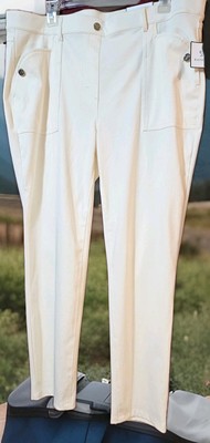 Rafaella Womens 16 Classic Vanilla Pants Pull On Stretch Comfort Nwt* 37'' X 26''