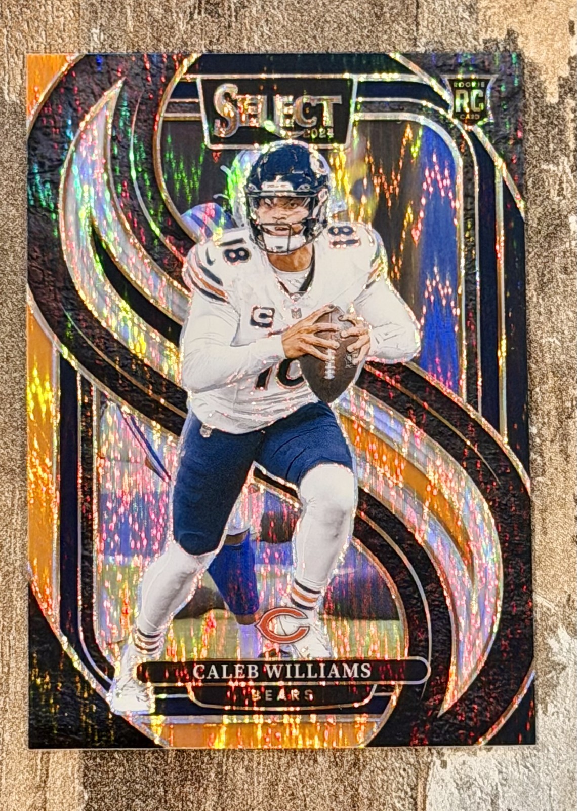 2024 Panini Select - Premier Level Caleb Williams #114 Black & Orange Shock P...