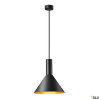 Schwarz Gold Moderne HäNgelampe Pendelleuchte 1X23W/E27 IP20 32 [Cm]