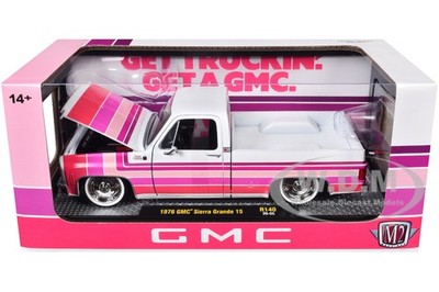 1976 GMC SIERRA GRANDE 15 PICKUP WHITE 1/24 DIECAST MODEL BY M2