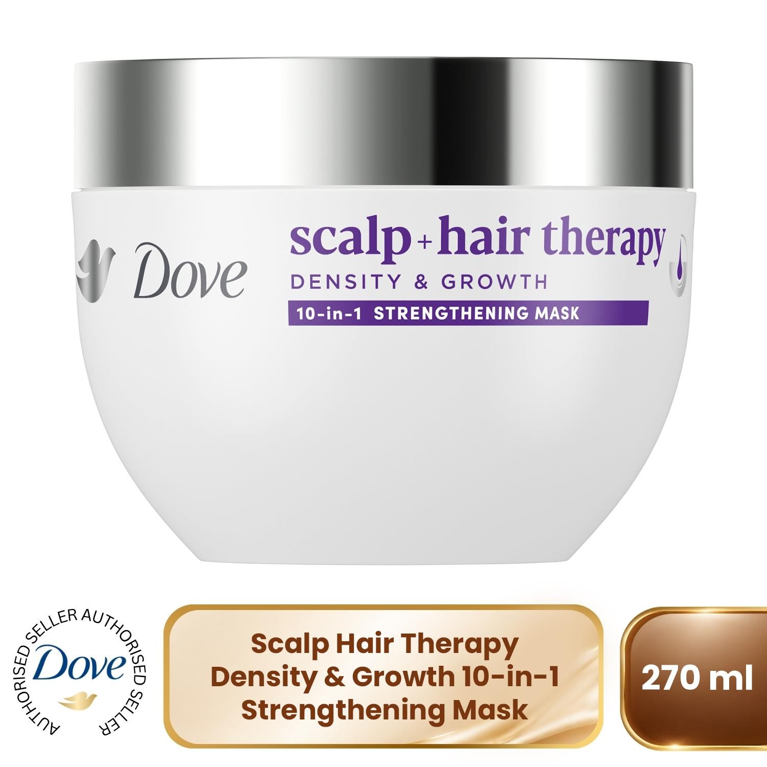 Dove Scalp + Hair Therapy Hair Mask - Density & Growth 10-in-1 Mask 270 ml - Image 2