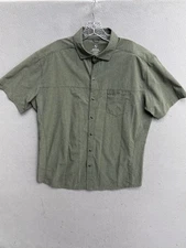 Kuhl Renegade Tufflex Shirt Men's Size XL Green Short Sleeve Performance Hiking