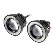 2pcs Eagle Eye Led Light Universal Cob Diaphragm Daytime Running Light 2.5 I...