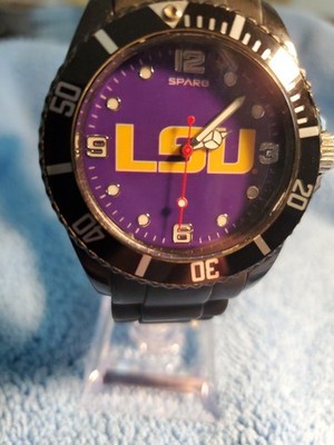 LSU Tigers Watch Classic Sports Men's Leather Band Sparo NCAA Official