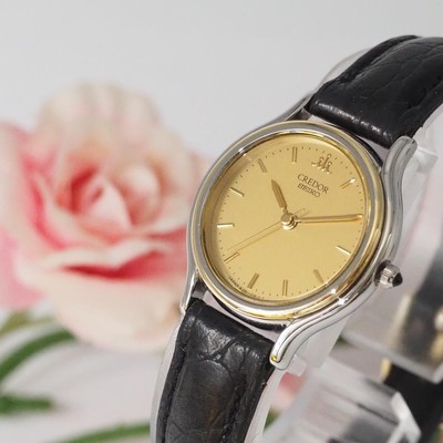 Credor SEIKO K18 Leather Belt Women s Watch C964