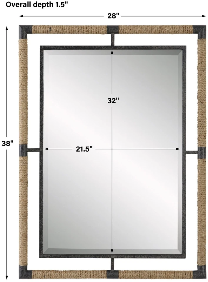 Uttermost 09769 Melville 28" W x 38" H Rectangular Framed - Black - Image 3 of 4