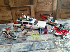 Playmobil 9220 Ghostbusters Ecto-1 Car Figures plus Real Ghostbusters Vehicles