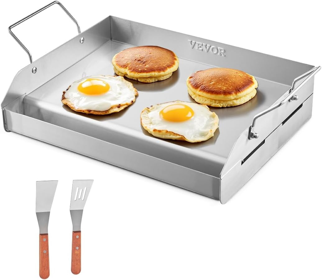 Piastra per Barbecue in Acciaio Inox 425X270mm - Accessorio Universale