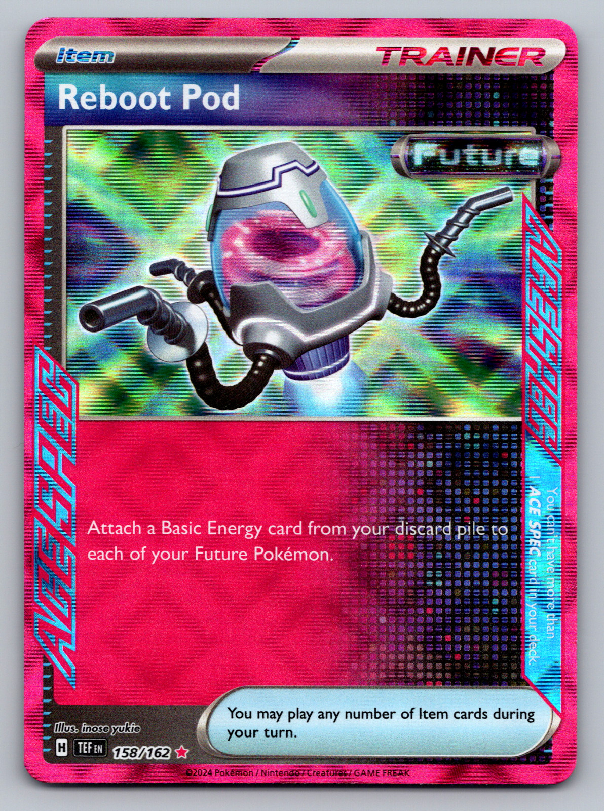 Reboot Pod Pokemon Temporal Forces 158/162 ACE SPEC Rare NM