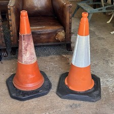 Traffic Cones Large Size x2 Safety Cones Orange Traffic Cones