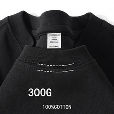 Men's Heavy Duty 300g American Pure Cotton T-Shirt Oversized Casual Short Sleeve