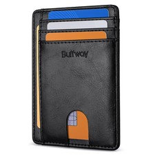 Slim Minimalist Front Pocket RFID Blocking Leather Wallets for Men and Women ...