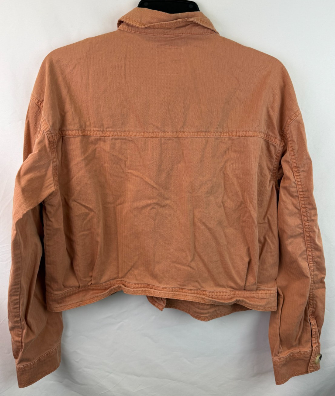 SO Jacket Rust Orange Pinstripe Button Front Coll… - image 2