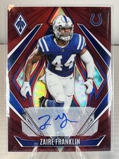 2024 Panini Phoenix Zaire Franklin #149 Red Prizm Auto SSP #'ed 33/99 Colts