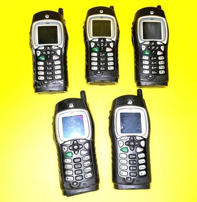 LOT 5x TELUS MIKE MOTOROLA i355 PTT RUGGED CELL PHONES WALKIE TALKIE GPS iDEN