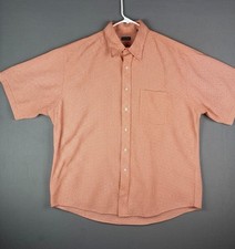 Gitman Bros Shirt Mens Extra Large Orange Gingham Check Plaid Oxford Made in USA
