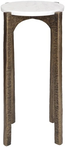 Uttermost 24933 Vivi 12" Diameter Aluminum and Marble Accent - White - Picture 5 of 6