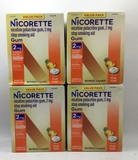 4 Nicorette Nicotine Quit Gum 2mg Fruit Chill 160x4 640ct Exp 4/27 PACK MAY VARY