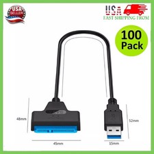 100 x USB 3.0 to 2.5" SATA III Hard Drive UASP SATA USB 3.0 Cable Converter