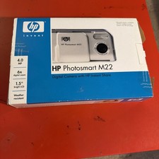 HP PhotoSmart M22 4MP Digital Camera Silver used in box  