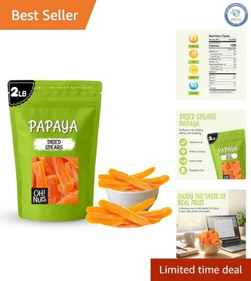 Dried Papaya Spears - 2 lb Kosher Certified, Sweet and Creamy