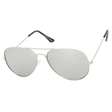 Kids Silver Reflective Sunglasses Metal Frame UV400 Cool Fashion Shades Lens