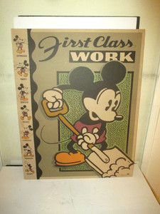 VINTAGE DISNEY MICKEY MOUSE FIRST CLASS WORK POSTER RICHARD DUERRSTEIN RARE HTF!