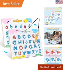 Magnetic Letter Tracing Board, Double-Sided ABC Writing Toy for Kids