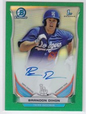 BRANDON DIXON 2014 Bowman Chrome Autograph RC Green Refractor #37/75 Auto