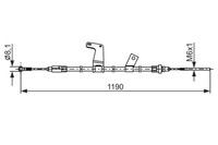 Zugdraht, Handbremse Bosch 1 987 482 834 Honda 47210-S9A-A02