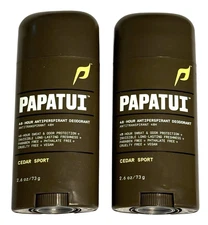 2x Papatui 48 Hour Antiperspirant Deodorant 2.6oz Stick - Cedar Sport - Ex: 5/26