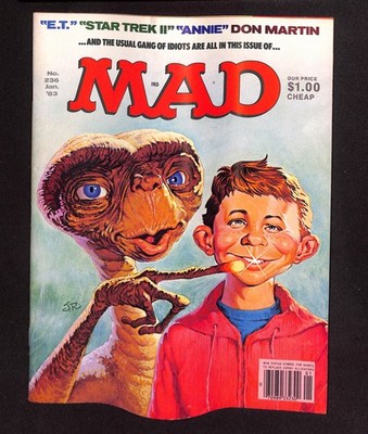 Mad #236 Jan 1983 E.C. E.T. Star Trek II Annie Parody Original owner coll