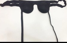 Egyptian Handmade Solid Bra Dina Professional Belly Dance Dancing Black 3 Pcs