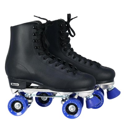 CHICAGO SKATES Herren Classic Rollschuhe - Premium Black Quad Rink Skates