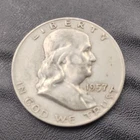 1957-D Franklin Half Dollar 50C Silver Business Strike Coin Circulated